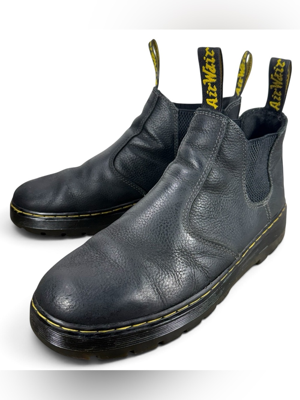 Dr. Martens Hardie II Pebbled Leather Chelsea Boots Black Men's 11 Women’s 12